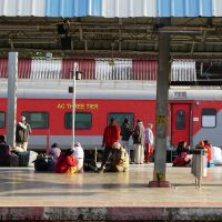 indian train in a station