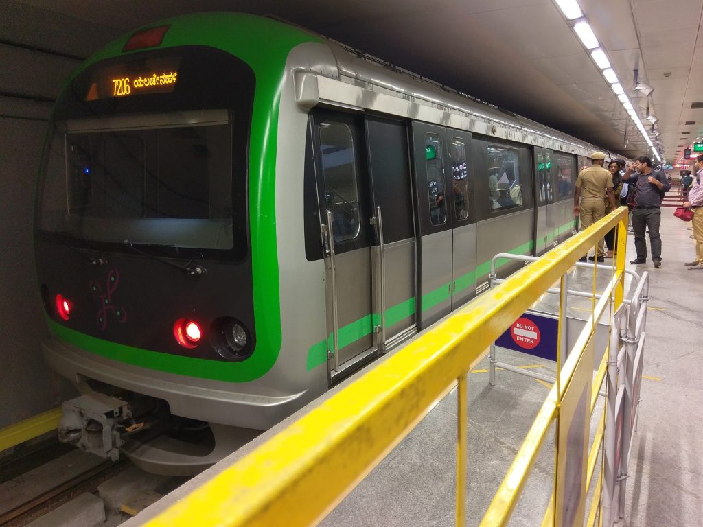 image of bengaluru metro train