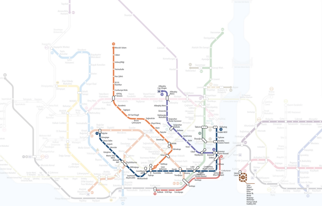 Istanbul tram map